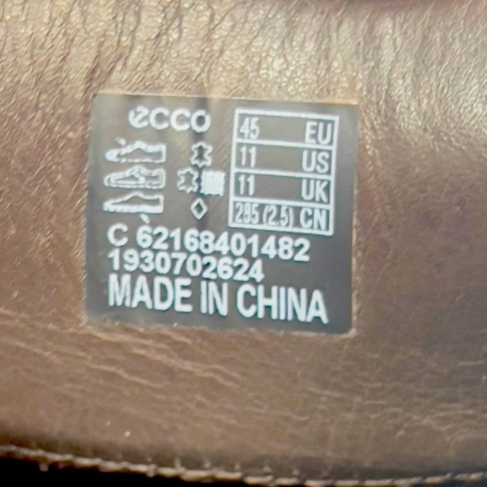 ECCO Men’s Size 11 Brown Tan Slip On Penny Leather Loafer - Picture 7 of 7